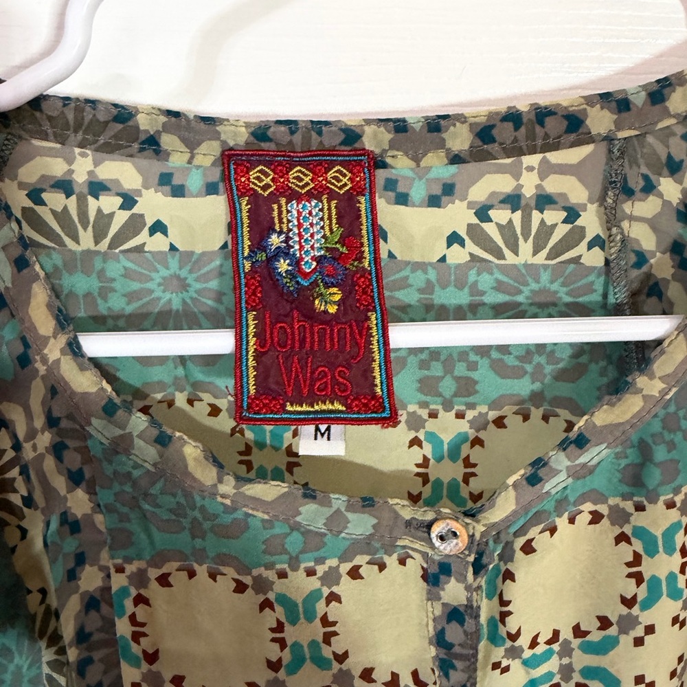 Johnny Was Multicolor Patchwork Blouse - image 2